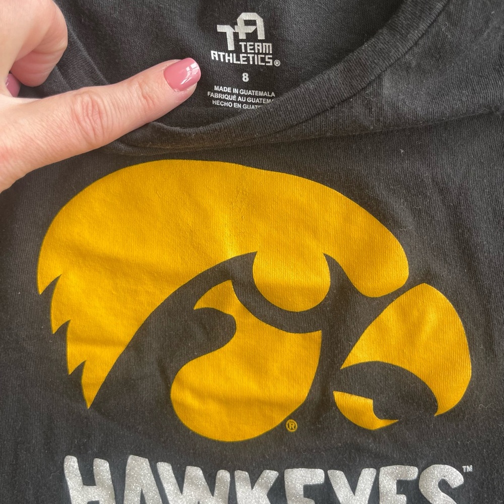 Team Athletics Black and Gold Hawkeyes T-Shirt